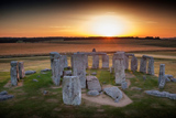 Sunrise view at Stonehenge